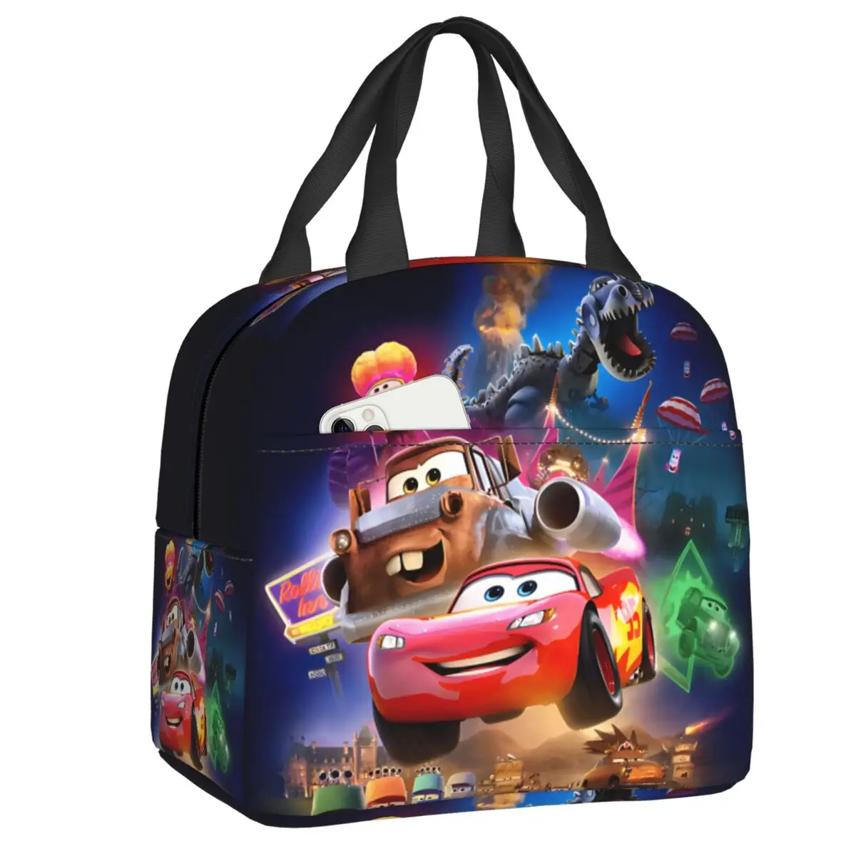 Пользовательские Pixar Cars Lightning Mcqueen Сумка для обеда Портативный холодильник Термоизолированный ланч-бокс Школьная многофункциональная коробка для еды Bento
Пользовательские Pixar Cars Lightning Mcqueen Сумка для обеда Портативный холодильник Термоизолированный ланч-бокс Школьная многофункциональная коробка для еды Bento