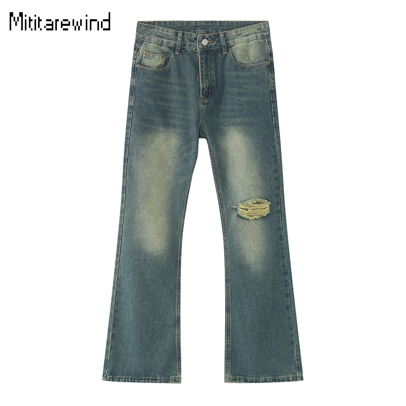 Four Seasons Retro Jeans for Men High Street Washed Straight Baggy Jeans Y2k Mid-waist Micro Boot Cut Korean Fashion Denim Pants
Four Seasons Retro Jeans for Men High Street Washed Straight Baggy Jeans Y2k Mid-waist Micro Boot Cut Korean Fashion Denim Pants