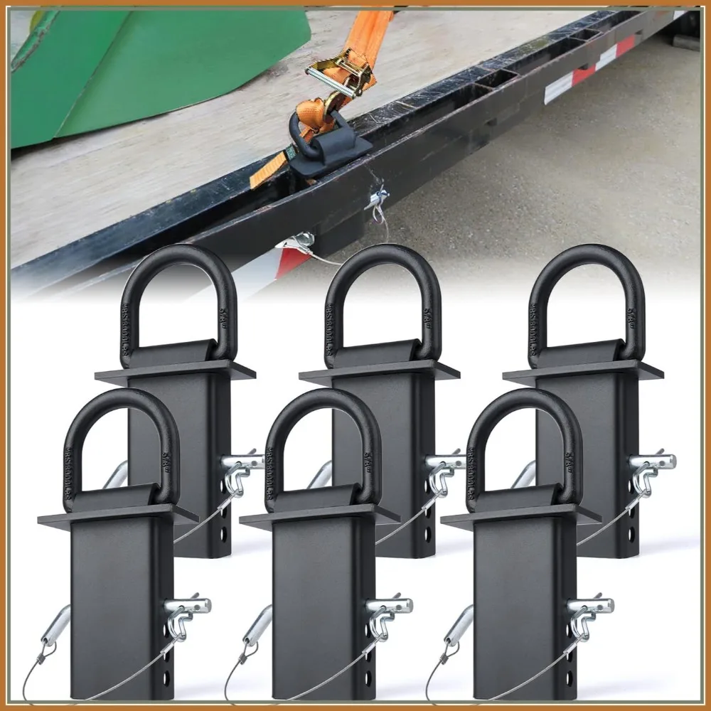 18,000 lbs Trailer Stake Pocket D Rings with Anti-Loss Cord, 4 Adjustable Holes, 6 Pack
18,000 lbs Trailer Stake Pocket D Rings with Anti-Loss Cord, 4 Adjustable Holes, 6 Pack