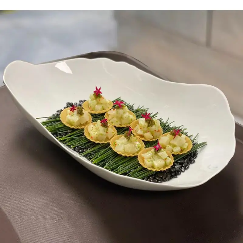 Ceramic Dinner Dish Cooking Plate Pasta Steak Restaurant Irregular Shape Solid Color Cutlery Snack Dessert 10/12 Inch
Ceramic Dinner Dish Cooking Plate Pasta Steak Restaurant Irregular Shape Solid Color Cutlery Snack Dessert 10/12 Inch