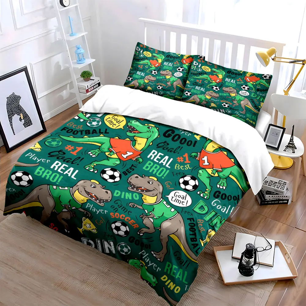 "Football Dinosaur Theme Bedding Set" ideal for kids room and sport enthusiasts.Exquisite 3pc bedding set gift for kids adults
"Football Dinosaur Theme Bedding Set" ideal for kids room and sport enthusiasts.Exquisite 3pc bedding set gift for kids adults
