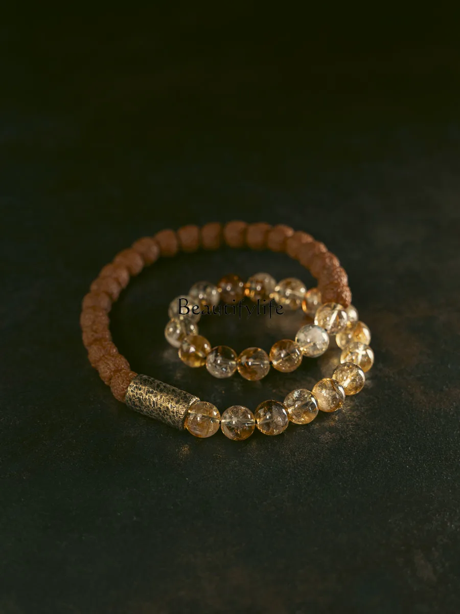Citrine Diamond Bodhi Bracelet, Retro Personality, Natural Color Crystal, Double Ring Bracelet
Citrine Diamond Bodhi Bracelet, Retro Personality, Natural Color Crystal, Double Ring Bracelet