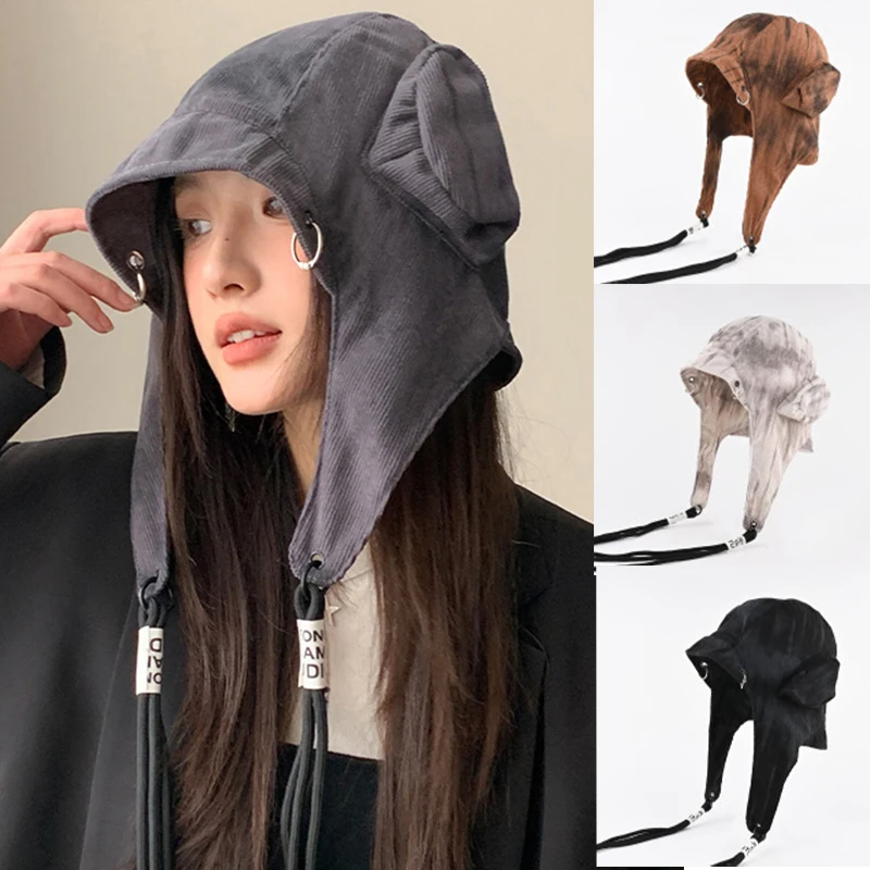 Trendy American Dark Style Retro Tie-dye Drawstring Strap Bomber Hats Men Women Spring Autumn Casual Versatile Niche Pilot Caps
Trendy American Dark Style Retro Tie-dye Drawstring Strap Bomber Hats Men Women Spring Autumn Casual Versatile Niche Pilot Caps