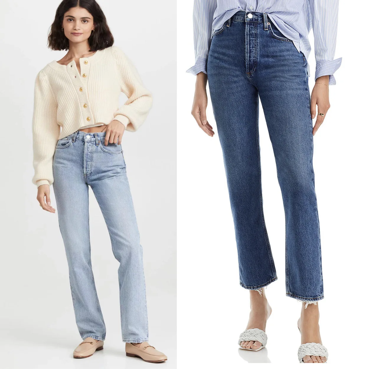 Jeans For Women 2024 New Spring/Summer High Waist Button Fly Light Blue Non-Stretch Straight-Leg Runway Style Casual Classic
Jeans For Women 2024 New Spring/Summer High Waist Button Fly Light Blue Non-Stretch Straight-Leg Runway Style Casual Classic