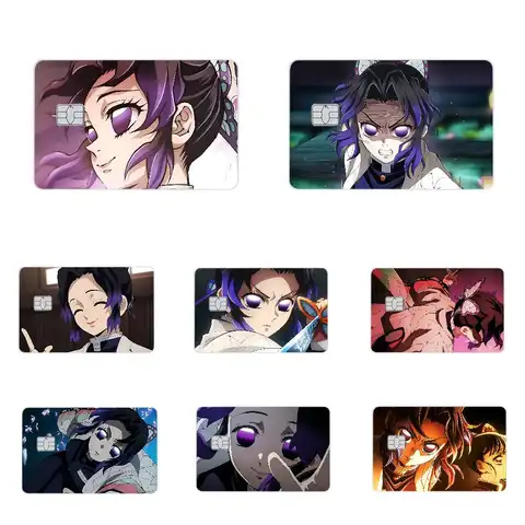 Cute S-Shinobu Kochou S Card Stickers For Debit Credit Card Spend Or Save Shell On Off Ultra Thin No Fade Sticker Skin Cover F