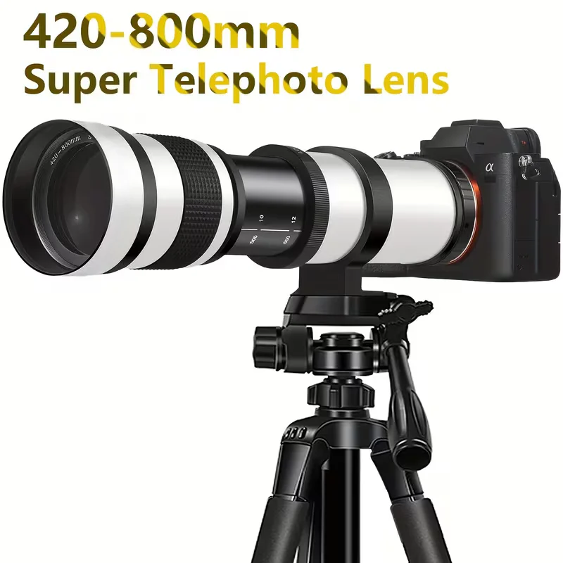 420-800mm F8.3-16 Telephoto Zoom Lens(MF) + T-Mount for Canon & for Nikon & for Sony Mount, Very suitable for outdoor shooting, moon photography.
420-800mm F8.3-16 Telephoto Zoom Lens(MF) + T-Mount for Canon & for Nikon & for Sony Mount, Very suitable for outdoor shooting, moon photography.