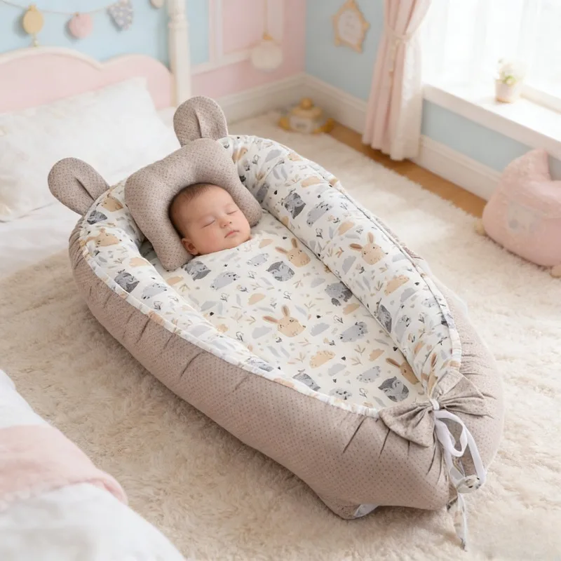 Портативное складное детское гнездышко-люлька, моющаяся кроватка для младенцев со стильным дизайном для новорожденных
Портативное складное детское гнездышко-люлька, моющаяся кроватка для младенцев со стильным дизайном для новорожденных