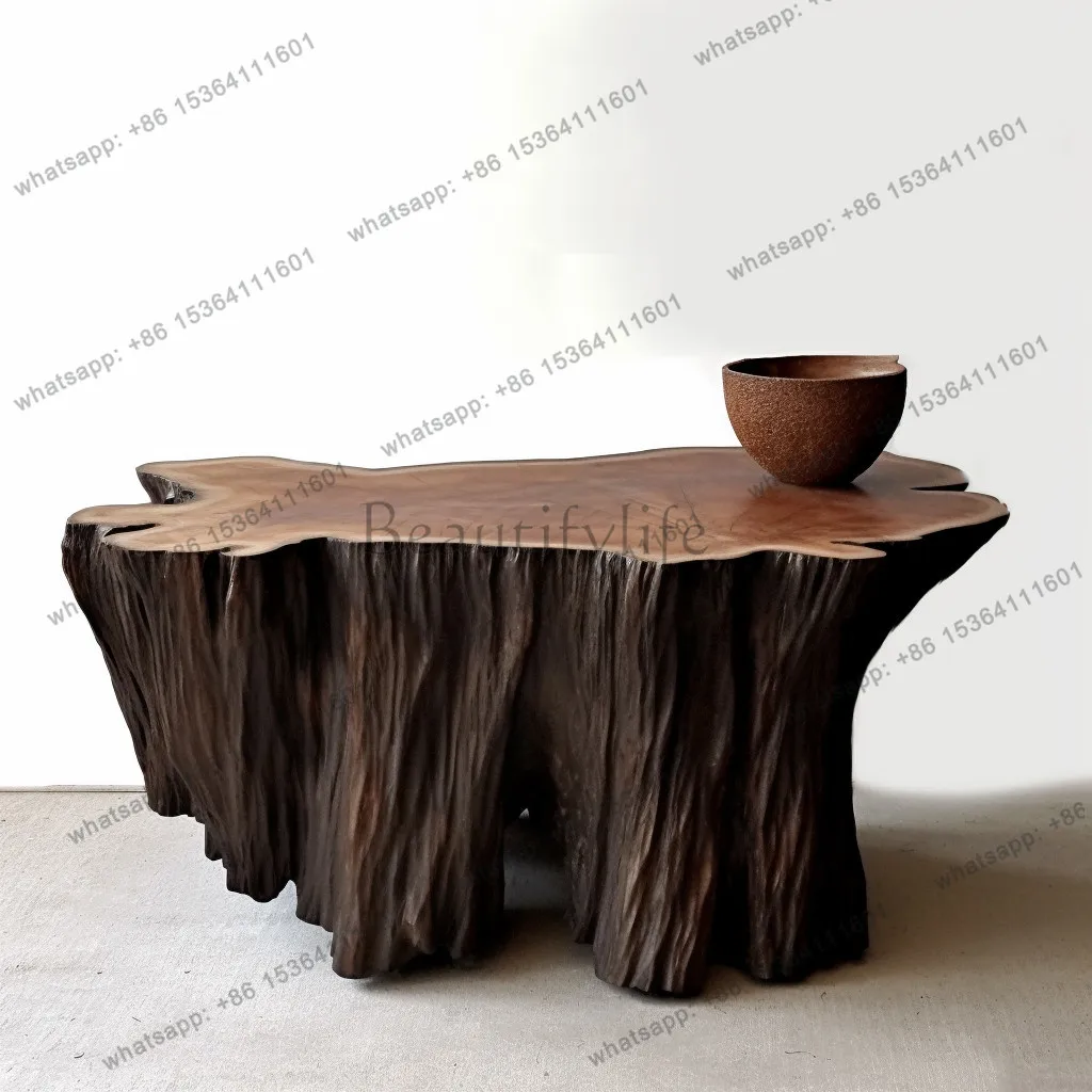 Wabi-sabi style solid wood coffee table, second-hand natural log, irregular art tree pier, B&B tea table
Wabi-sabi style solid wood coffee table, second-hand natural log, irregular art tree pier, B&B tea table