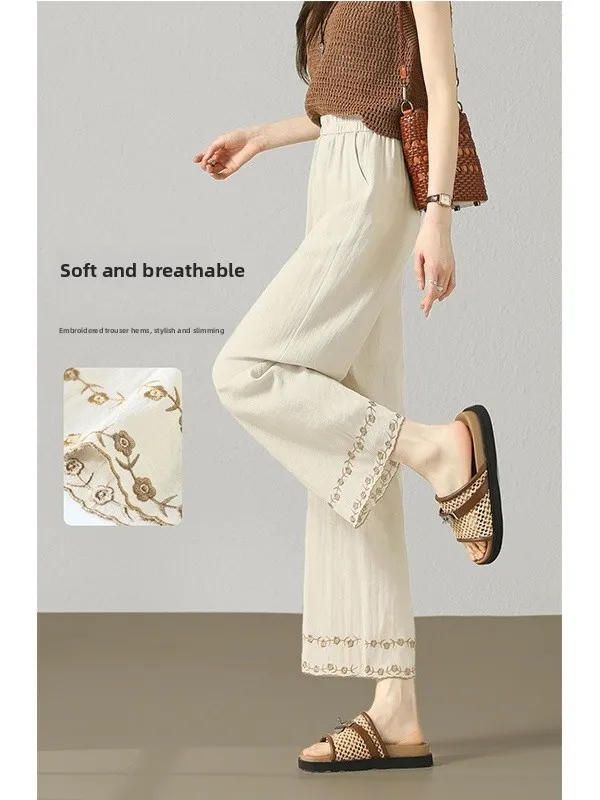 Lightweight Cotton Linen Wide Leg Pants Women Summer New Style Loose Nine Points Casual Pants Thin Embroidered Straight Leg P...
Lightweight Cotton Linen Wide Leg Pants Women Summer New Style Loose Nine Points Casual Pants Thin Embroidered Straight Leg P...