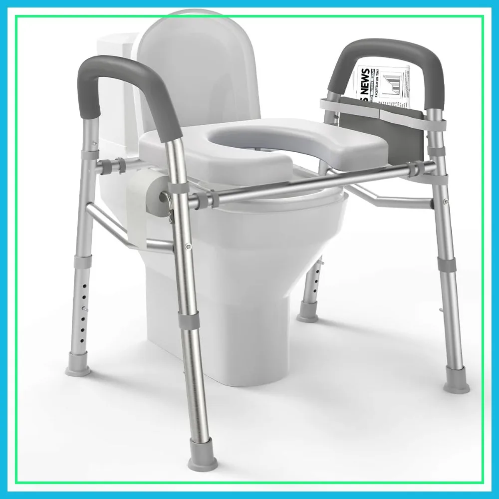 Heavy Duty Raised Toilet Seat with Handles, 400lb Capacity, Adjustable Bathroom Safety Frame for Elderly, Disabled, Post-Surgery
Heavy Duty Raised Toilet Seat with Handles, 400lb Capacity, Adjustable Bathroom Safety Frame for Elderly, Disabled, Post-Surgery