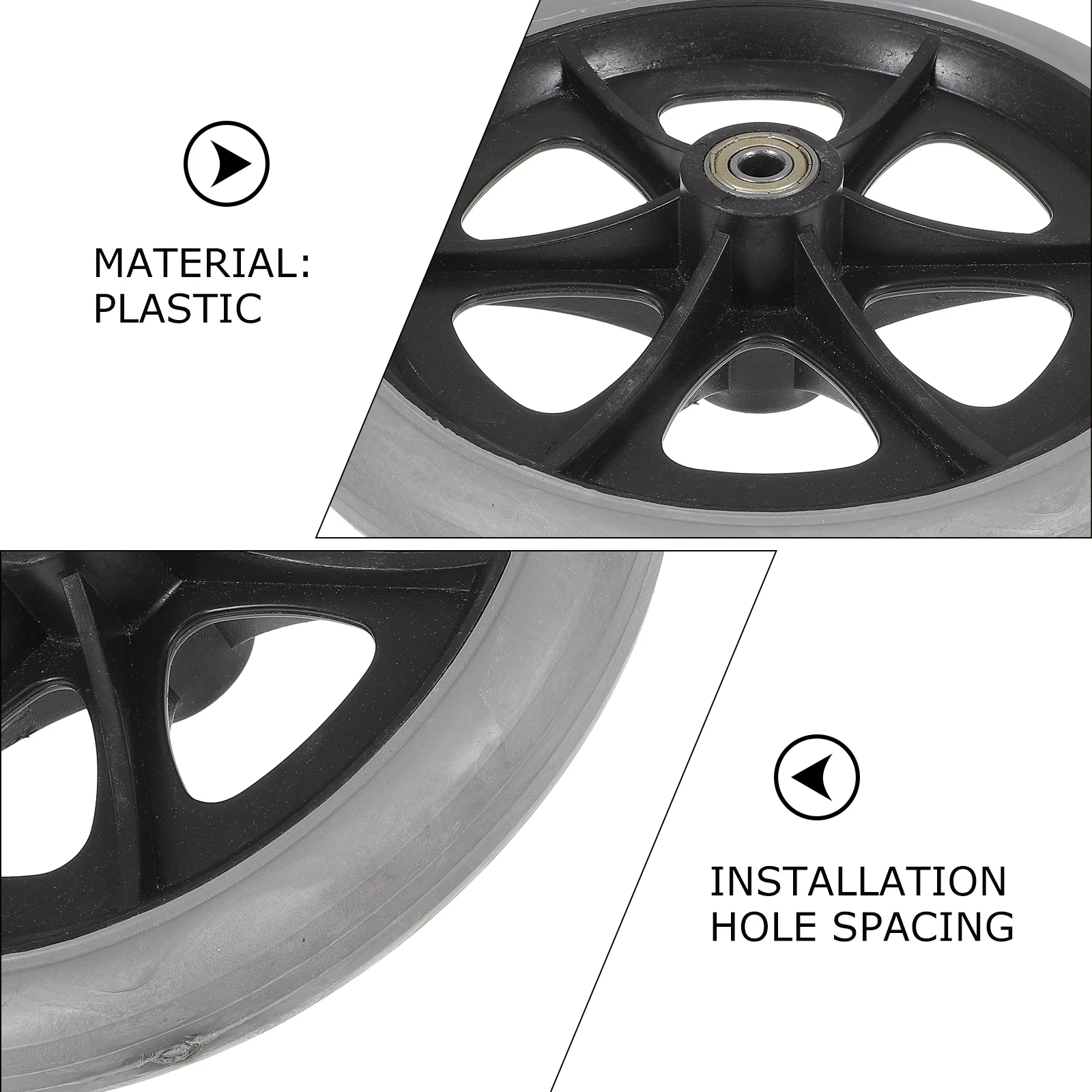 8 Inch Solid Wheelchair Caster Wheel Replacement Heavy Duty Wear Resistant Smooth Front Wheel Universal Wheelchair Accessories
8 Inch Solid Wheelchair Caster Wheel Replacement Heavy Duty Wear Resistant Smooth Front Wheel Universal Wheelchair Accessories