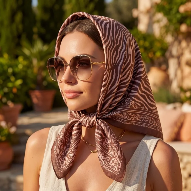 Silk Scarf Women Print Hijab Woman Wraps Neckerchief Headscarf Bandana Ribbon Hair Scarf Luxury Accesories Designer Hair Bands
Silk Scarf Women Print Hijab Woman Wraps Neckerchief Headscarf Bandana Ribbon Hair Scarf Luxury Accesories Designer Hair Bands