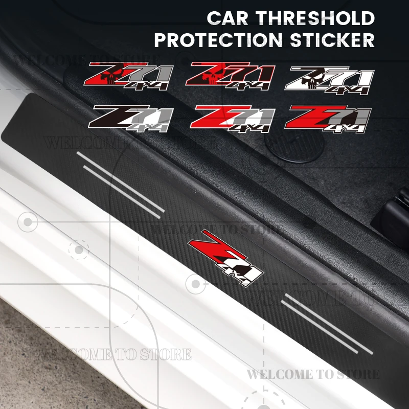 4/5pcs For Chevrolet Z71 4X4 LOGO Suburban Silverado Traverse OFF Road Car Door Sill Strip Carbon Anti-Scratch Protector Sticker
4/5pcs For Chevrolet Z71 4X4 LOGO Suburban Silverado Traverse OFF Road Car Door Sill Strip Carbon Anti-Scratch Protector Sticker