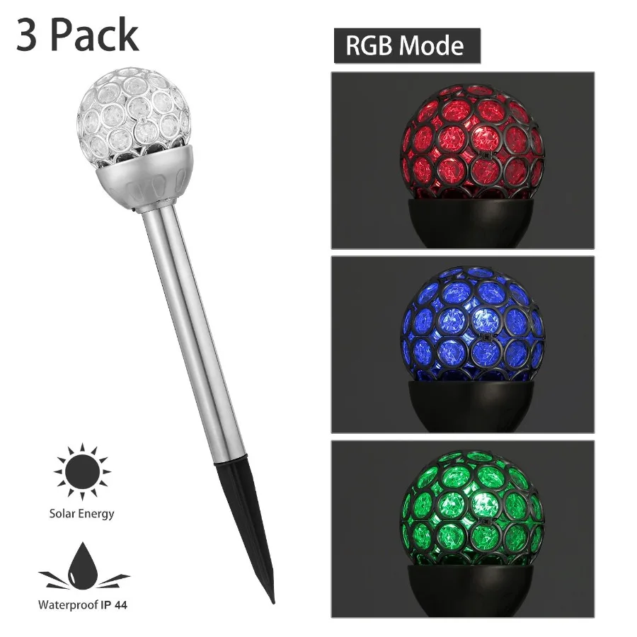 Solarek 3 Pcs Outdoor Solar Lights IP44 Waterproof Ball RGB Light Garden Dr Lamp Landscape Christmas
Solarek 3 Pcs Outdoor Solar Lights IP44 Waterproof Ball RGB Light Garden Dr Lamp Landscape Christmas