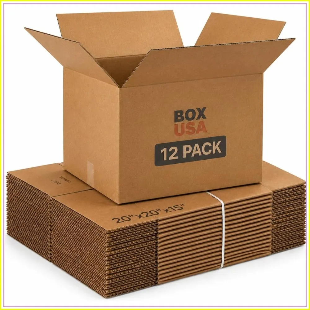 Large Moving Boxes 20x20x15 12-Pack, Corrugated Cardboard for Shipping & Storage
Large Moving Boxes 20x20x15 12-Pack, Corrugated Cardboard for Shipping & Storage