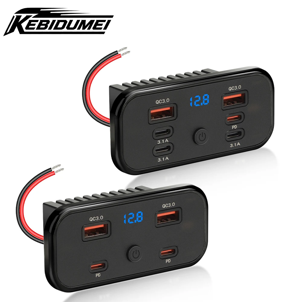 Автомобильное зарядное устройство 12-24В с 6 USB-портами, быстрая зарядка PD QC3.0, настенная панель питания для автобусов, лодок, грузовиков, фургонов, аксессуары для автомобилей
Автомобильное зарядное устройство 12-24В с 6 USB-портами, быстрая зарядка PD QC3.0, настенная панель питания для автобусов, лодок, грузовиков, фургонов, аксессуары для автомобилей
