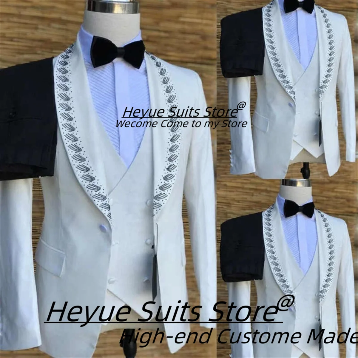 Роскошные белые высококачественные свадебные смокинги для жениха, облегающие мужские костюмы с шалью и лацканами, вышитые бисером, индивидуальные комплекты из 2 предметов, trajes para hombre
Роскошные белые высококачественные свадебные смокинги для жениха, облегающие мужские костюмы с шалью и лацканами, вышитые бисером, индивидуальные комплекты из 2 предметов, trajes para hombre