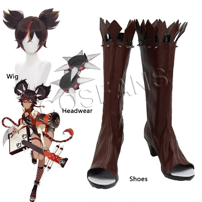 Genshin Impact Xinyan Game Cosplay Shoes PU Leather Boots Custom-made Xinyan Cosplay Wig Props Headwear Halloween Accessories
Genshin Impact Xinyan Game Cosplay Shoes PU Leather Boots Custom-made Xinyan Cosplay Wig Props Headwear Halloween Accessories