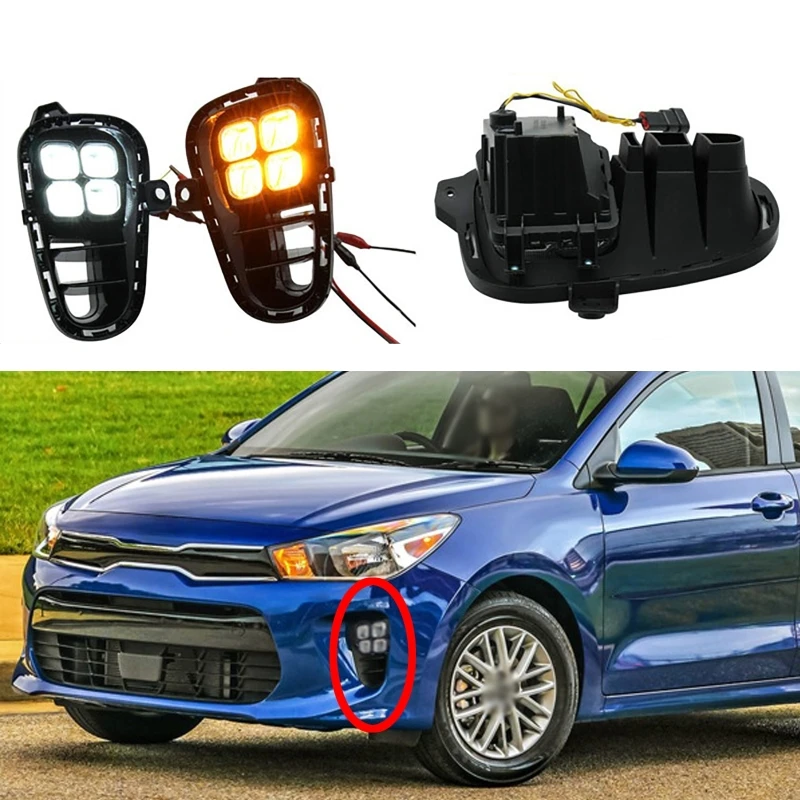 Светодиодные дневные ходовые огни DRL для Kia RIO 2017 2018 2019 2020, дневные фары с указателем поворота, автомобильные передние противотуманные фары, белый, желтый
Светодиодные дневные ходовые огни DRL для Kia RIO 2017 2018 2019 2020, дневные фары с указателем поворота, автомобильные передние противотуманные фары, белый, желтый