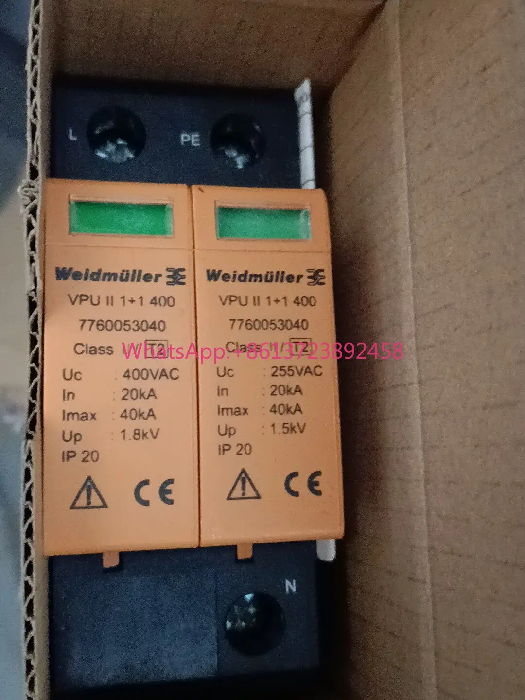 VPU II 1 + 1 400 Weidmüller, lightning protection, high quality
VPU II 1 + 1 400 Weidmüller, lightning protection, high quality
