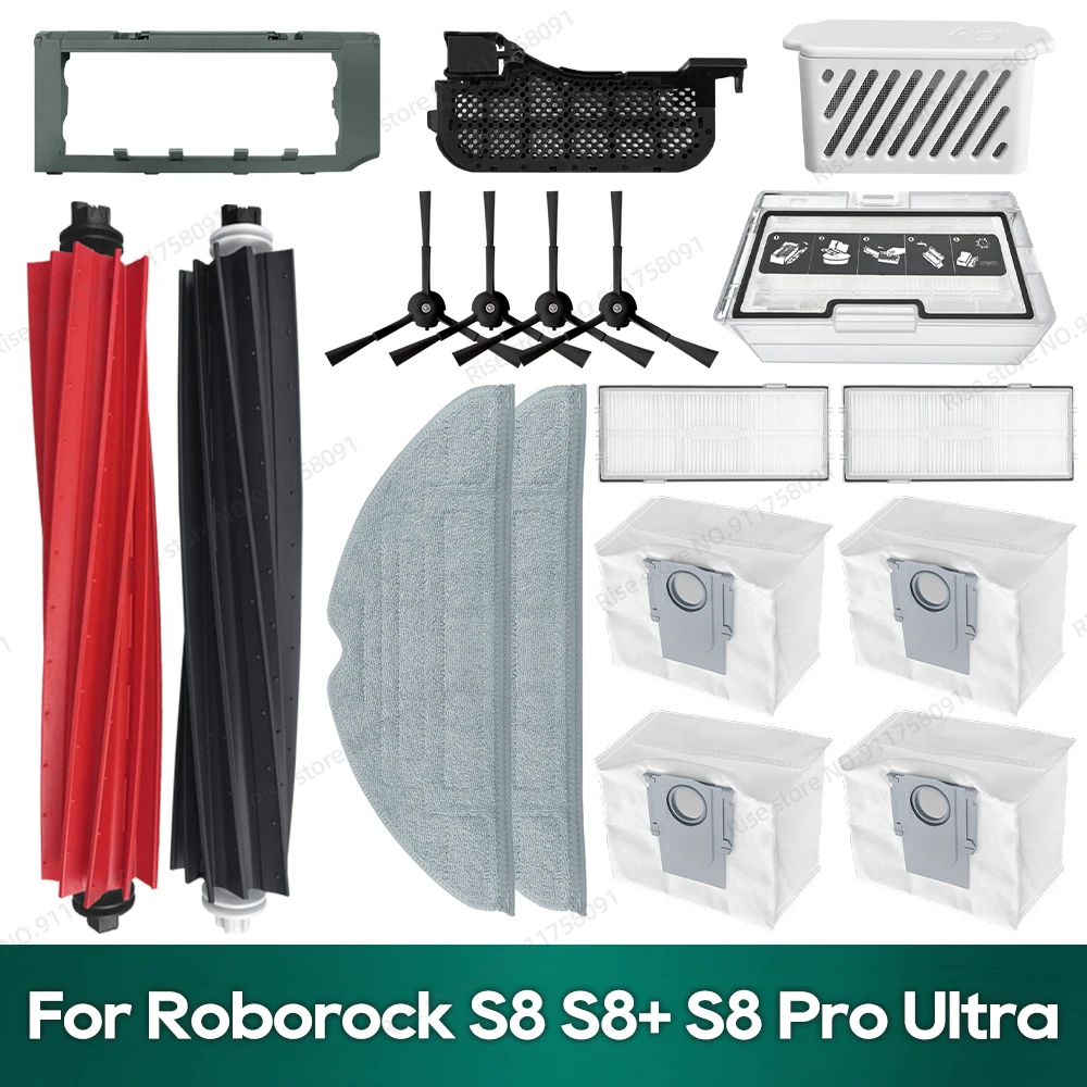 Compatible For Roborock S8 / S8 Pro Ultra / S8 Plus Accessories Main Brush Hepa Filter Dust Bag Mop Cloth Spare Parts
Compatible For Roborock S8 / S8 Pro Ultra / S8 Plus Accessories Main Brush Hepa Filter Dust Bag Mop Cloth Spare Parts