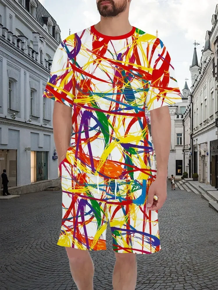Hip Hop Graffiti Street Men's T Shirt Set 3D Print Cool Graphic Crew Neck Short Sleeve T Shirts Personality Fashion Cool Suit
Hip Hop Graffiti Street Men's T Shirt Set 3D Print Cool Graphic Crew Neck Short Sleeve T Shirts Personality Fashion Cool Suit