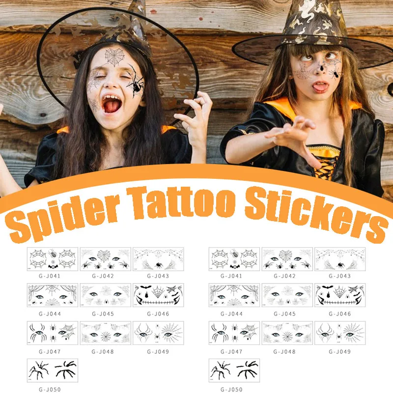 Halloween Spider Series Temporary Tattoo Stickers, Black Spider Web Patterns for Face and Eyelids,Suitable for Halloween
Halloween Spider Series Temporary Tattoo Stickers, Black Spider Web Patterns for Face and Eyelids,Suitable for Halloween