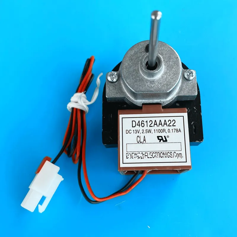 Refrigerator Fan Motor D4612AAA22 DC 13V 2.5W 1100RPM 0.178A Fridge Motor Freezer Evaporator Fan Motor
Refrigerator Fan Motor D4612AAA22 DC 13V 2.5W 1100RPM 0.178A Fridge Motor Freezer Evaporator Fan Motor