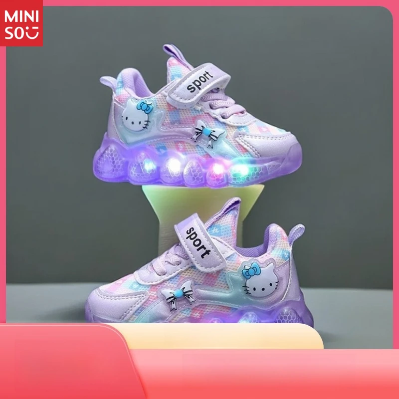 Легкие кроссовки Miniso Hello Kitty для девочек 2025, спортивная обувь с мягкой подошвой и сеткой для малышей
Легкие кроссовки Miniso Hello Kitty для девочек 2025, спортивная обувь с мягкой подошвой и сеткой для малышей