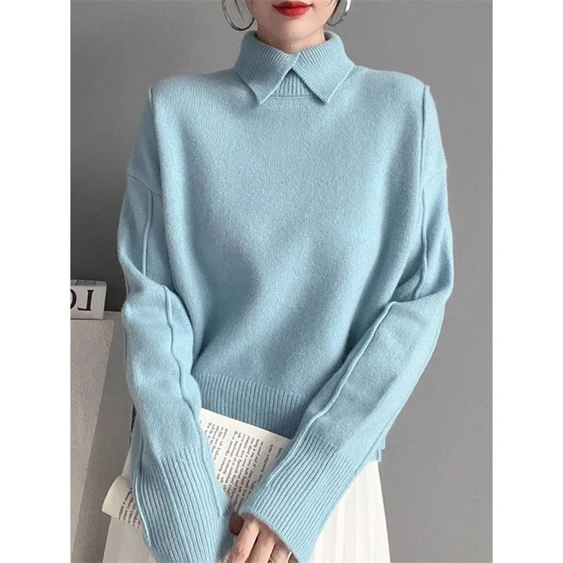 Autumn Long Sleeves Women Sweater Pullovers Knitted 2025 New Loose Female Knitwear Solid Color Fashion Ladies Knitting Sweaters
Autumn Long Sleeves Women Sweater Pullovers Knitted 2025 New Loose Female Knitwear Solid Color Fashion Ladies Knitting Sweaters