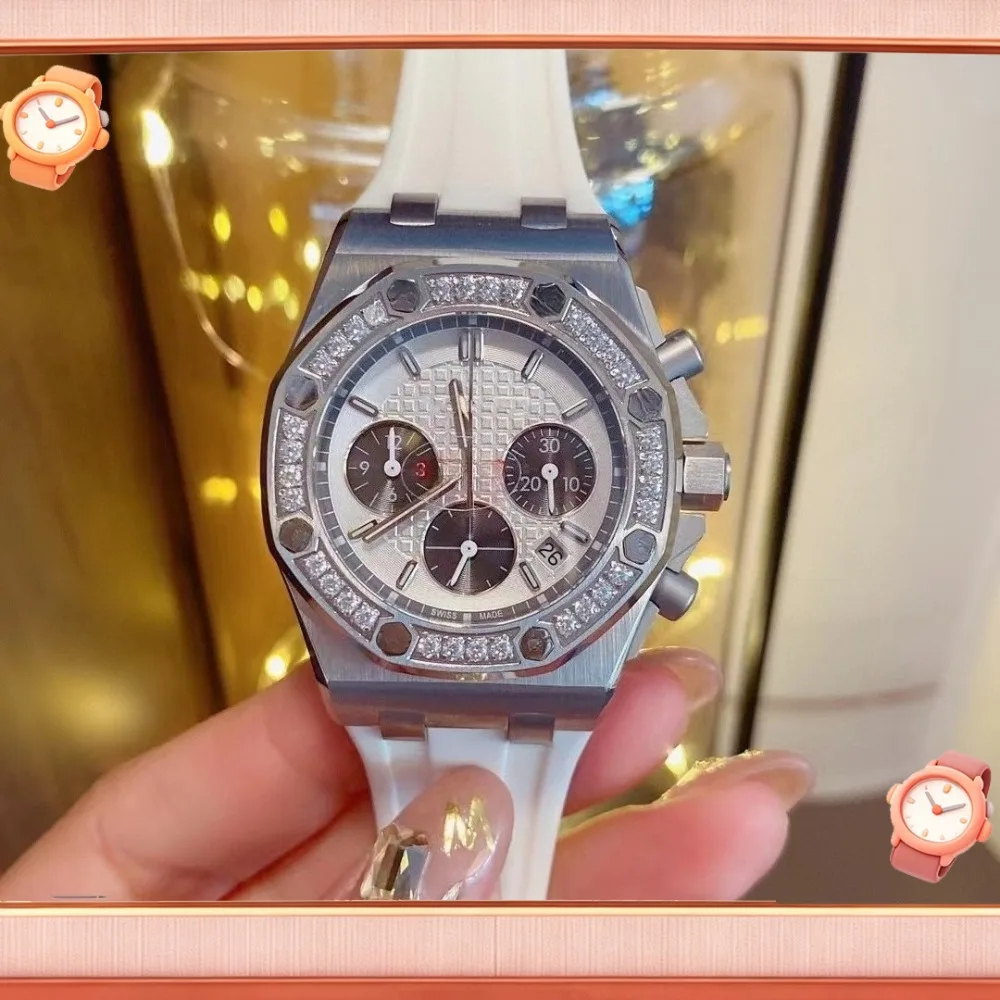 Multifunctional Chronograph Quartz Ladies Fashion White Watches Women's Watches
Multifunctional Chronograph Quartz Ladies Fashion White Watches Women's Watches