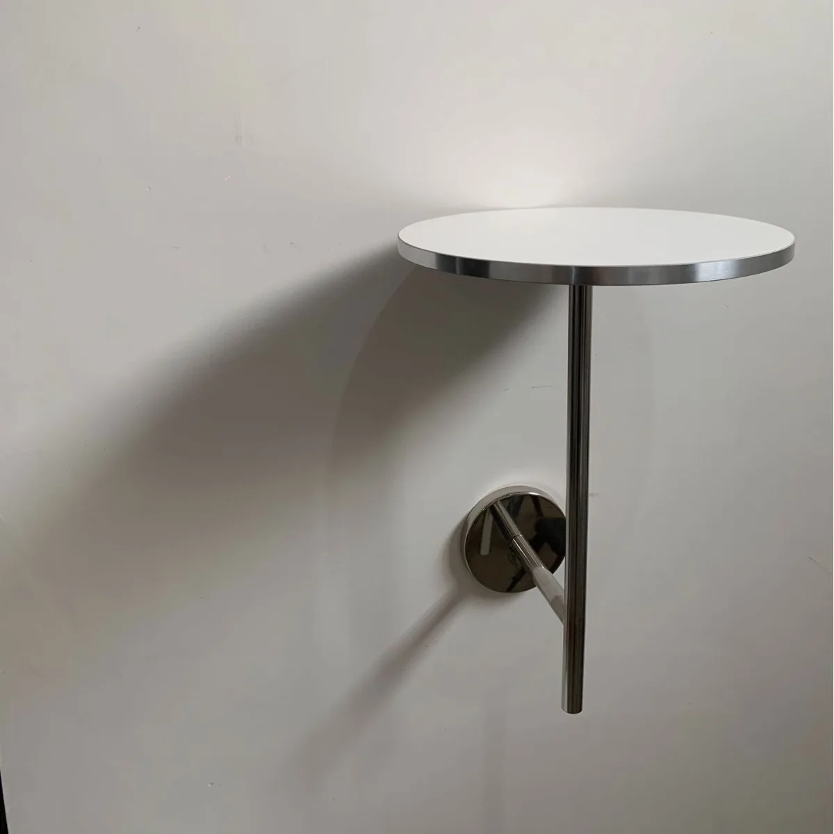 LMM cake shop cafe wall mounted small round table against the wall cafe bar table
LMM cake shop cafe wall mounted small round table against the wall cafe bar table