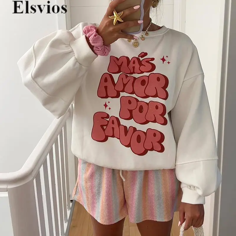 All Match Loose Thickness High Street Hoodie Tops Female Elegant Long Sleeve Pullover Women 2024 O-Neck Letter Print Sweatshirts
All Match Loose Thickness High Street Hoodie Tops Female Elegant Long Sleeve Pullover Women 2024 O-Neck Letter Print Sweatshirts