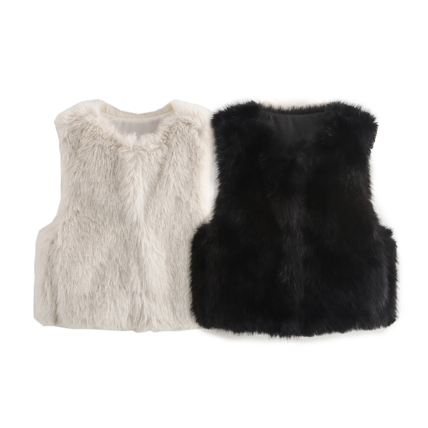 Short Artificial Fur Effect Vest Autumn New Style 1255799 Unisex Loose Fit round Neck British Style Fashion Ladies Coat
Short Artificial Fur Effect Vest Autumn New Style 1255799 Unisex Loose Fit round Neck British Style Fashion Ladies Coat