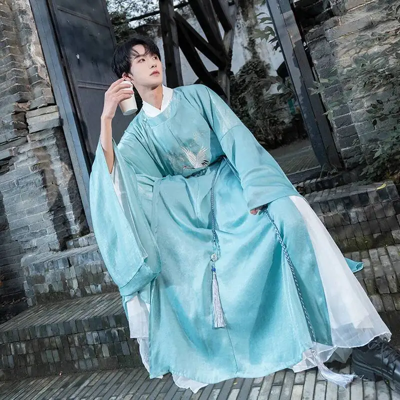 Chinese Hanfu Round Neck Men Robe Chinese style Ming Dynasty Ancient Women Costume Crane Embroidery Martial Swordsman Cosplay
Chinese Hanfu Round Neck Men Robe Chinese style Ming Dynasty Ancient Women Costume Crane Embroidery Martial Swordsman Cosplay