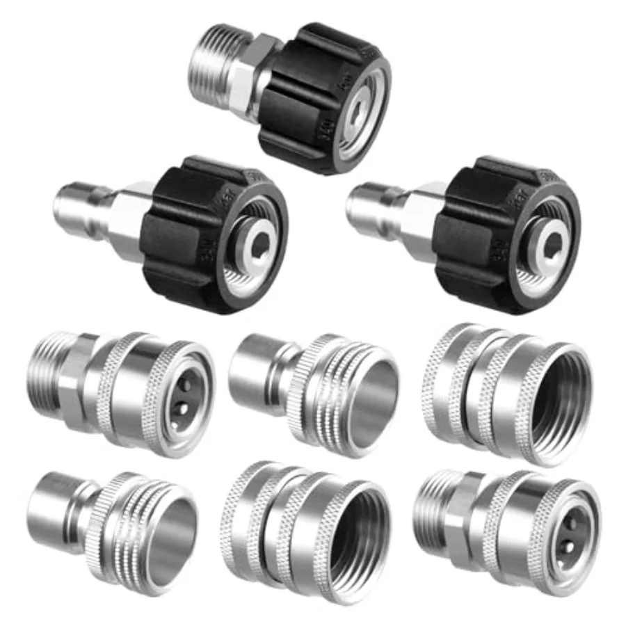 Twinkle Star Pressure Washer Adapter Set Quick Disconnect Kit M22 14 mm Quick Connect Swivel to 3/8'' Quick Connect Fittings 3/
Twinkle Star Pressure Washer Adapter Set Quick Disconnect Kit M22 14 mm Quick Connect Swivel to 3/8'' Quick Connect Fittings 3/
