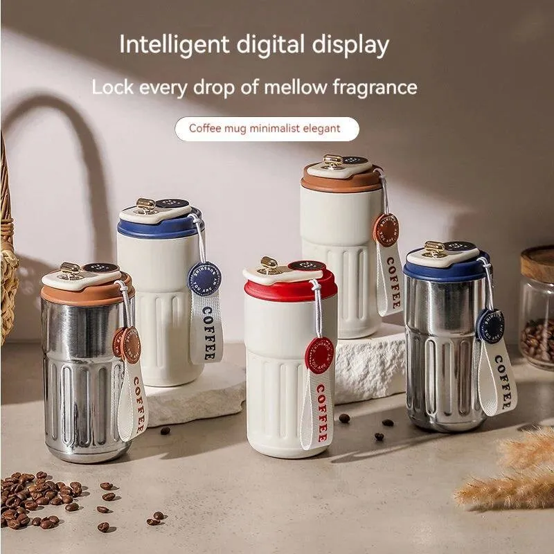 450ML Stainless Steel Thermal Water Bottle LED Temperature Display Portable Insulated Coffee Cup with Tea Separator Dual Lid
450ML Stainless Steel Thermal Water Bottle LED Temperature Display Portable Insulated Coffee Cup with Tea Separator Dual Lid