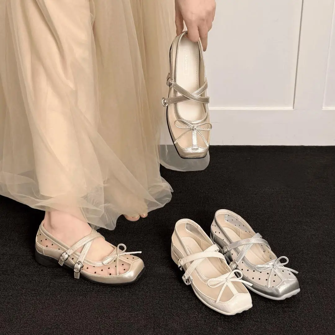 Sweet Girl Ballet-style Mary Jane Flats for Women, Summer Breathable Mesh, Polka Dot Bow, Flat Versatile Commuting Shoes
Sweet Girl Ballet-style Mary Jane Flats for Women, Summer Breathable Mesh, Polka Dot Bow, Flat Versatile Commuting Shoes