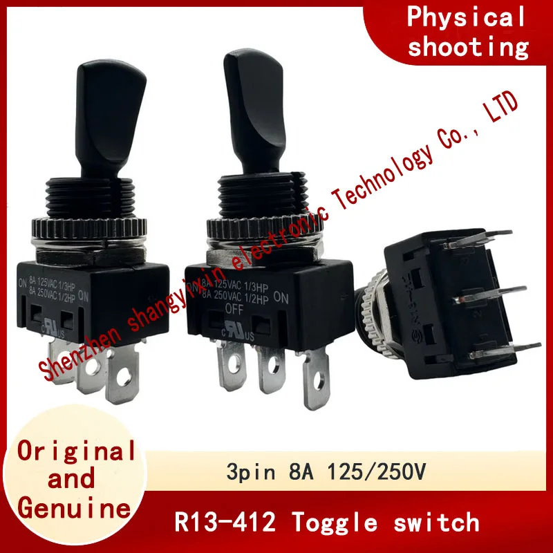 R13-412 осциллирующий переключатель 3-контактный 2-позиционный / 3-позиционный 8A 125/250 В тумблер M12 сертифицированный UL выключатель питания
R13-412 осциллирующий переключатель 3-контактный 2-позиционный / 3-позиционный 8A 125/250 В тумблер M12 сертифицированный UL выключатель питания