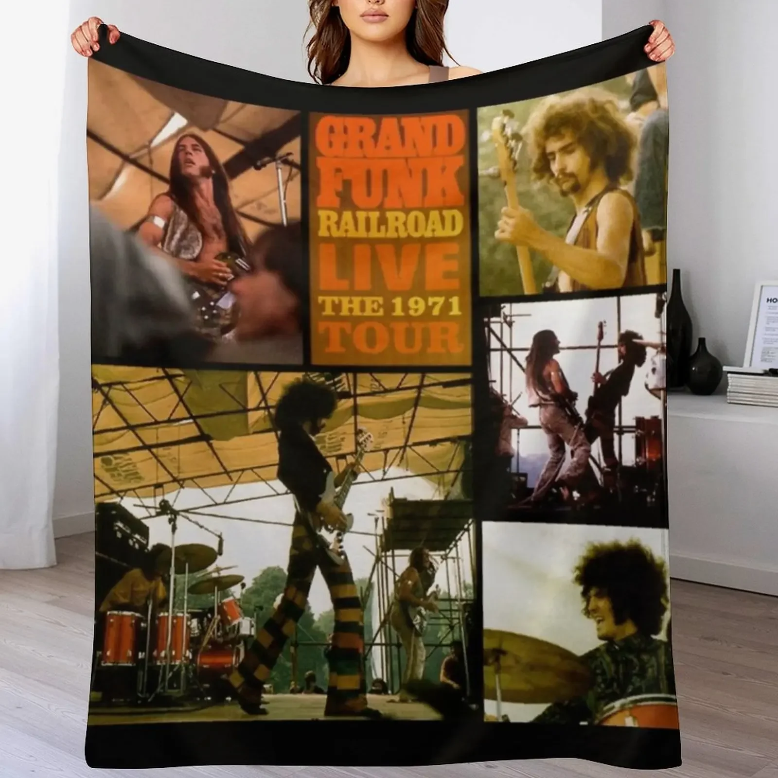 Grand Funk Railroad live the 1971 tour Throw Blanket for winter Flannel Single Blankets
Grand Funk Railroad live the 1971 tour Throw Blanket for winter Flannel Single Blankets