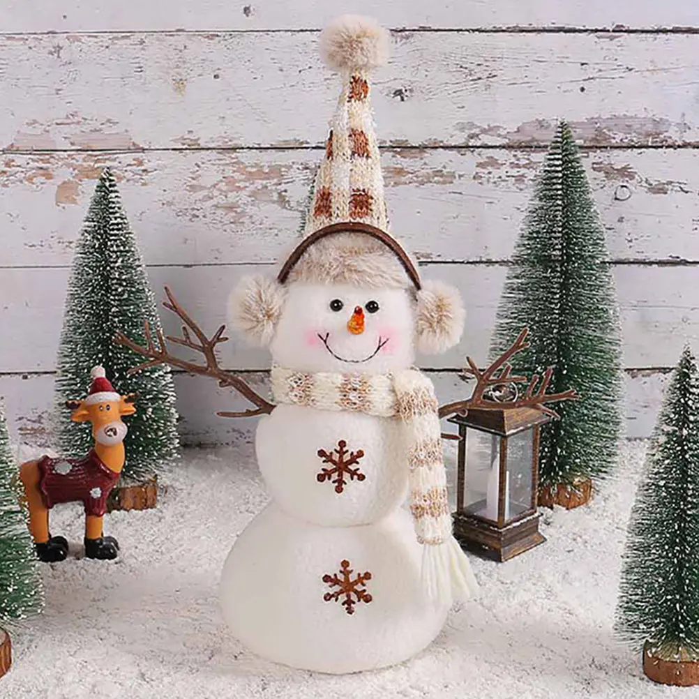 Christmas Snowman Decoration Hatted Solid Cotton Ornament Creative Desktop Xmas Tabletop Decor Festive Holiday Scene Prop
Christmas Snowman Decoration Hatted Solid Cotton Ornament Creative Desktop Xmas Tabletop Decor Festive Holiday Scene Prop
