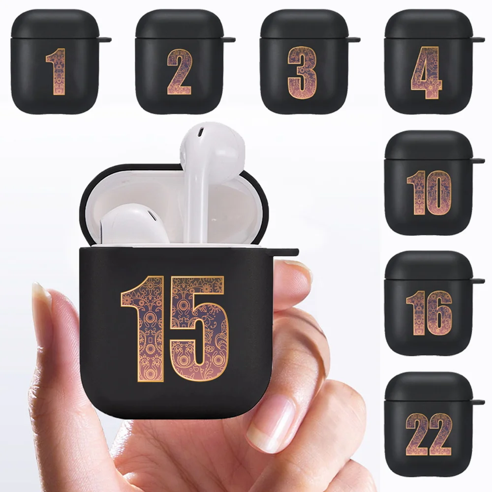 Earphone Cases for Apple Airpods 1st 2nd Gen Lucky Number Series Sleeve Matte Black Soft Silicone Anti-fall Protective Cover
Earphone Cases for Apple Airpods 1st 2nd Gen Lucky Number Series Sleeve Matte Black Soft Silicone Anti-fall Protective Cover