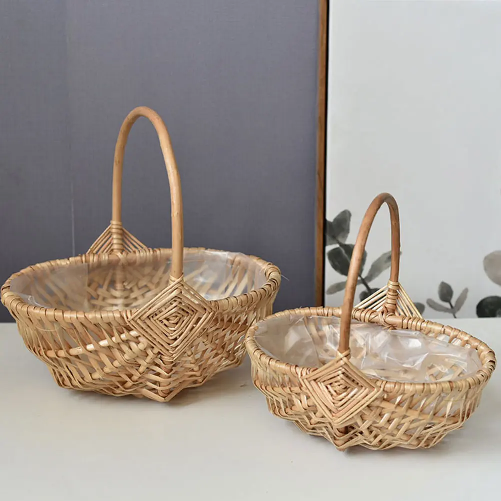 Portable Flower Basket Girl Wedding Baskets Accessories for Plant Hand Woven Wicker Girls Bride
Portable Flower Basket Girl Wedding Baskets Accessories for Plant Hand Woven Wicker Girls Bride