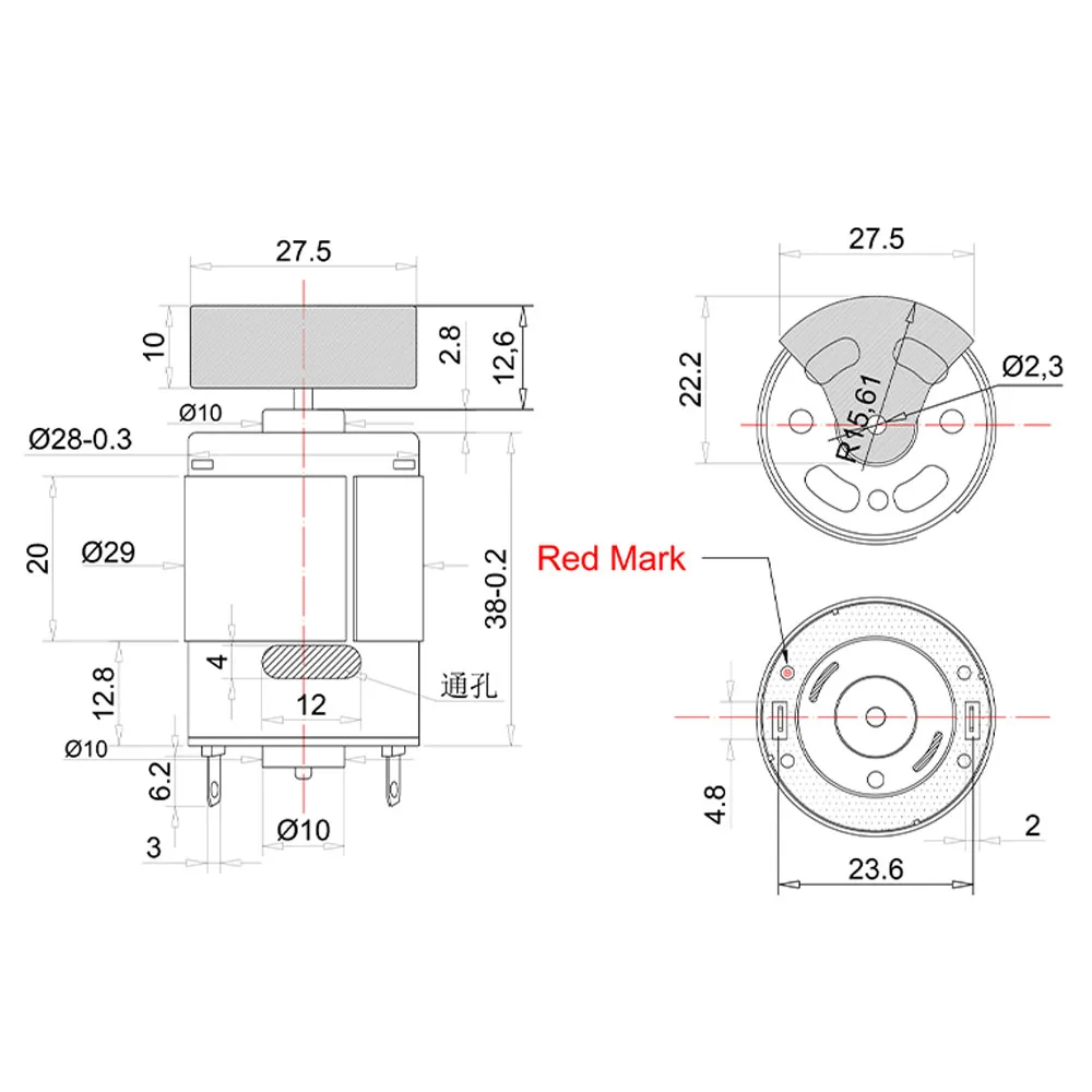 Speed Adjustable Forward and Reversal Motor Round/Sector Head RF-385 Miniature DC Vibration Motor 12V/24V 4000RPM/8000RPM
Speed Adjustable Forward and Reversal Motor Round/Sector Head RF-385 Miniature DC Vibration Motor 12V/24V 4000RPM/8000RPM