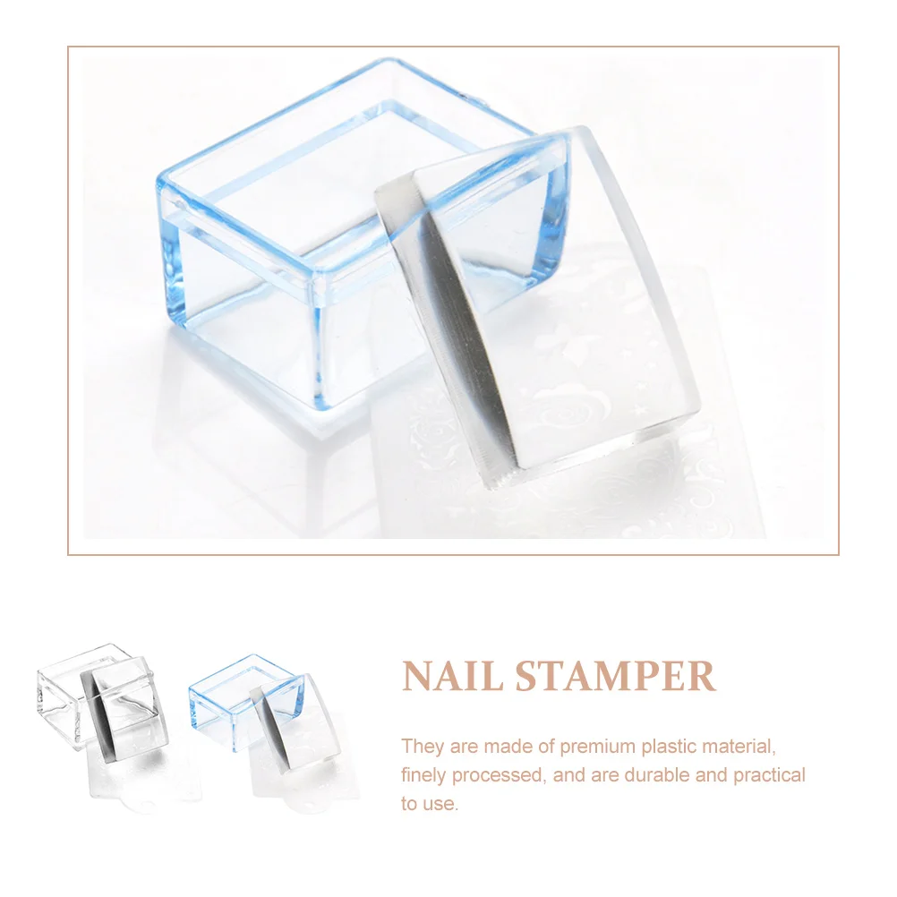 2pcs Nail Stamper Tools Blue Transparent Square Stamps for DIY Manicure Home Salon Use Durable Plastic Nail Design
2pcs Nail Stamper Tools Blue Transparent Square Stamps for DIY Manicure Home Salon Use Durable Plastic Nail Design