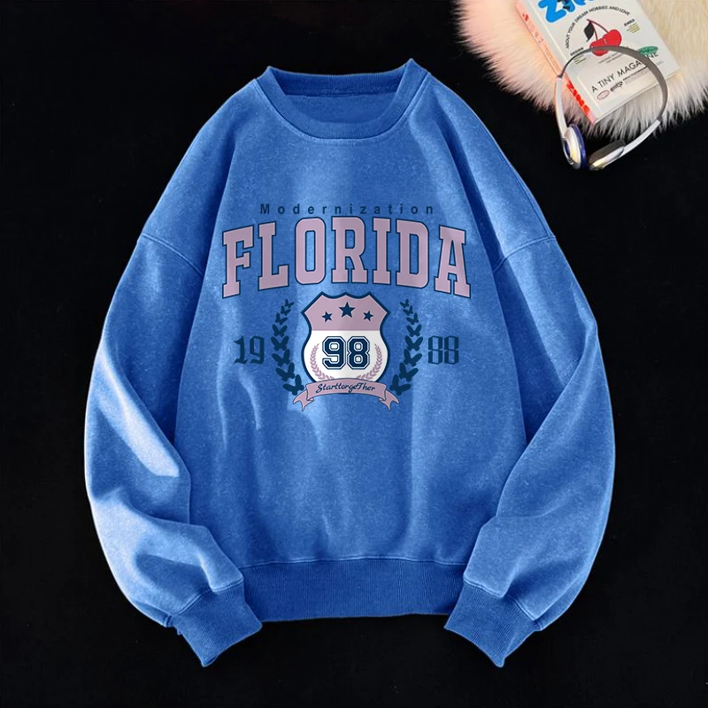 Autumn Womans Acid Wash Hoodie Modernization Florida Prints Sweatshirt Warm Crewneck Oversize Pullover Fashion Washed Streetwear
Autumn Womans Acid Wash Hoodie Modernization Florida Prints Sweatshirt Warm Crewneck Oversize Pullover Fashion Washed Streetwear