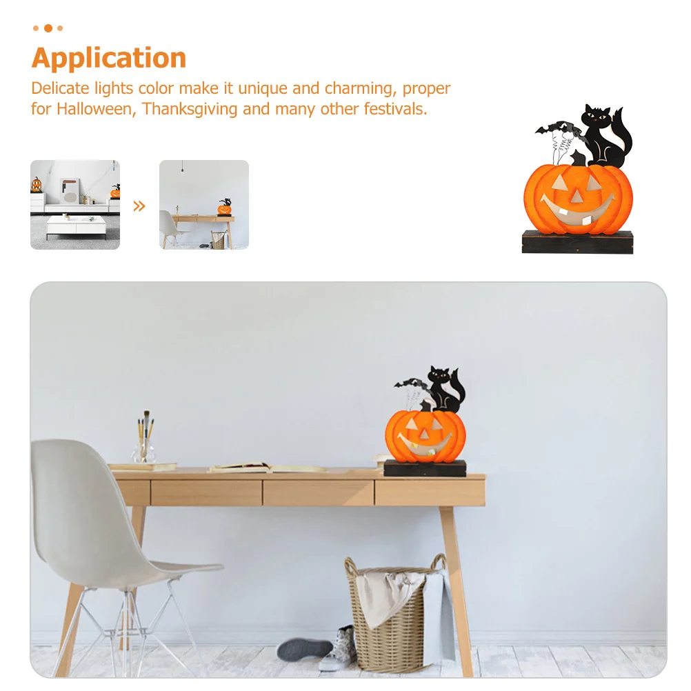 Pumpkin Lamp Halloween Wooden Light Festival Decorative Cat Design Compact Desktop Ornament Pumpkin Light Home Party Lights
Pumpkin Lamp Halloween Wooden Light Festival Decorative Cat Design Compact Desktop Ornament Pumpkin Light Home Party Lights