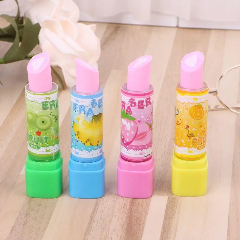 1 PC Lipstick Rotary Rubber Eraser Stationery Student Prize Children Gift Office School Supplies Random Color
1 PC Lipstick Rotary Rubber Eraser Stationery Student Prize Children Gift Office School Supplies Random Color