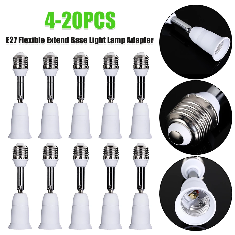 4-20PCS E27 Lamp Head Screw Converter Lamp Holder Adapter Converter Conversion Socket for E27 Standard Bulbs Lighting Parts
4-20PCS E27 Lamp Head Screw Converter Lamp Holder Adapter Converter Conversion Socket for E27 Standard Bulbs Lighting Parts