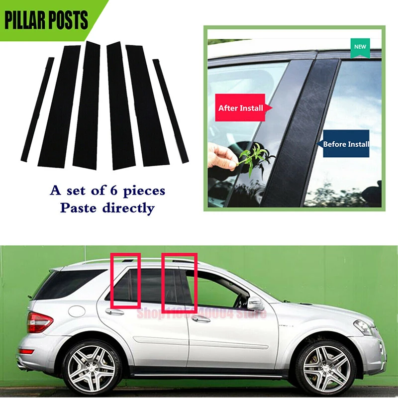 6PCS For Mercedes ML-Class W164 2006 2007 2008 2009 2010 2011 Gloss Black Pillar Posts Door Side Window Decoration Trim Cover
6PCS For Mercedes ML-Class W164 2006 2007 2008 2009 2010 2011 Gloss Black Pillar Posts Door Side Window Decoration Trim Cover